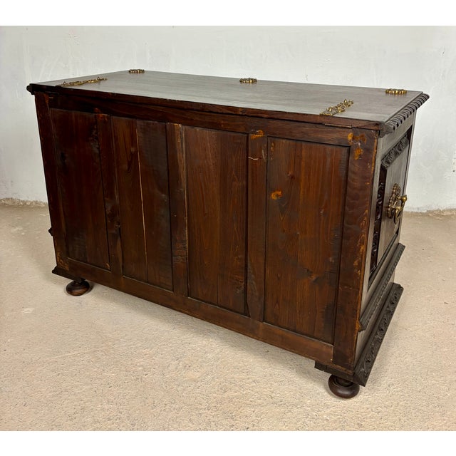 Spanish Carved Blanket Chest, 1920 For Sale - Image 16 of 17
