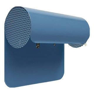 Danish Postmodern Light Blue Perforated Metal Pendant from Abo Randers, 1980s For Sale