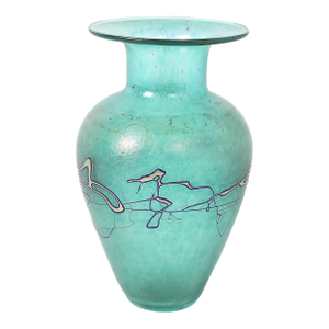 Mid-Century Modernist Hand-Blown Art Glass Vase Signed Robert Held