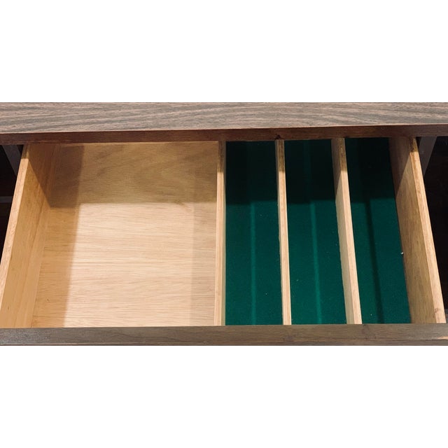 Vintage 1960’s Mid-Century Modern Walnut Sideboard/Console/Credenza With Wood Grain Laminate Top by Stanley Furniture Company For Sale - Image 9 of 12