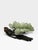 Vintage Chinese Hand-Carved Jade & Hardstone Grape Cluster on Silk Wrapped Stem For Sale - Image 4 of 8