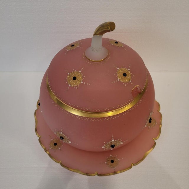Napoleon III Pumpkin-Shaped Pink Opaline Glass Punch Bowl from Baccarat, France, 1890s For Sale - Image 15 of 18