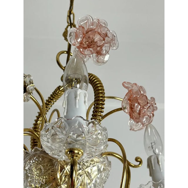Mid-Century Modern Mid-Century 4-Light Murano Glass Chandelier, 1960s For Sale - Image 3 of 11