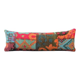 Contemporary Jewel Toned Lumbar Pillow For Sale
