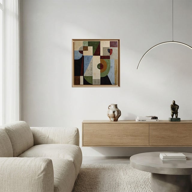 Double Jeu, Contemporary Geometric Abstract Oil Painting, Framed by Sophie Dumont For Sale - Image 9 of 10