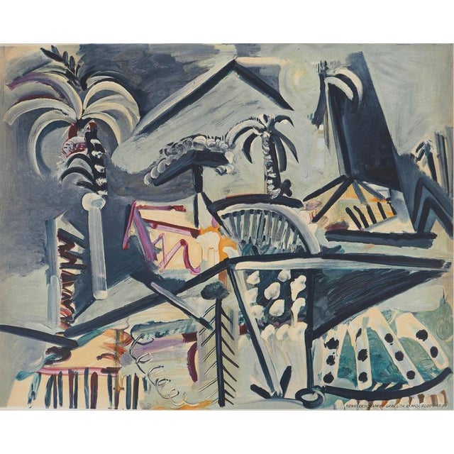 Pablo Picasso (1881-1973) French Riviera: Landscape at Mougins, 1973 Colour lithograph (Mourlot Workshops) Laid on stone...