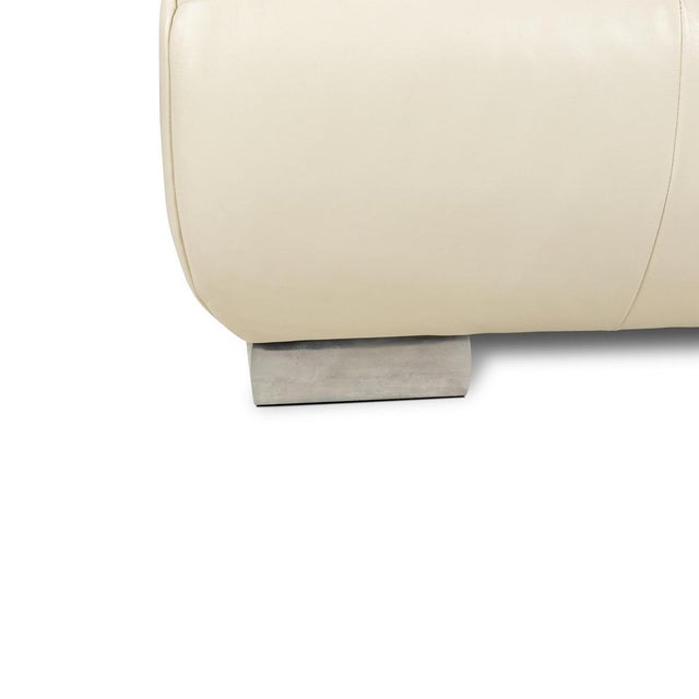 Animal Skin Volare 3-Seater Sofa in Cream Leather from Koinor For Sale - Image 7 of 13