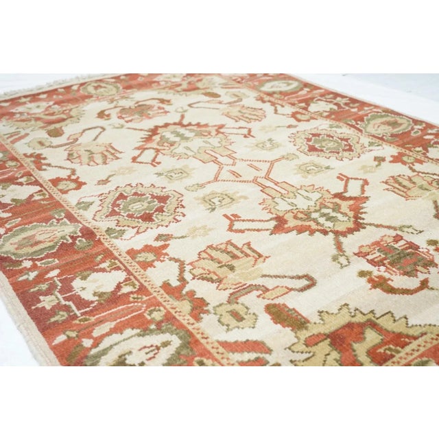Oushak Rug 4'1'' X 6'1'' For Sale In New York - Image 6 of 9
