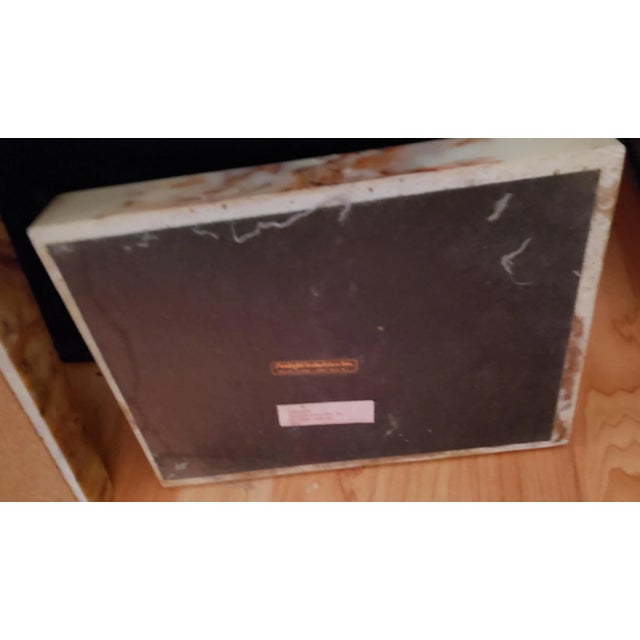 1970/80s Faux Marble/Granite 4-Piece Desk Set For Sale In Baltimore - Image 6 of 10