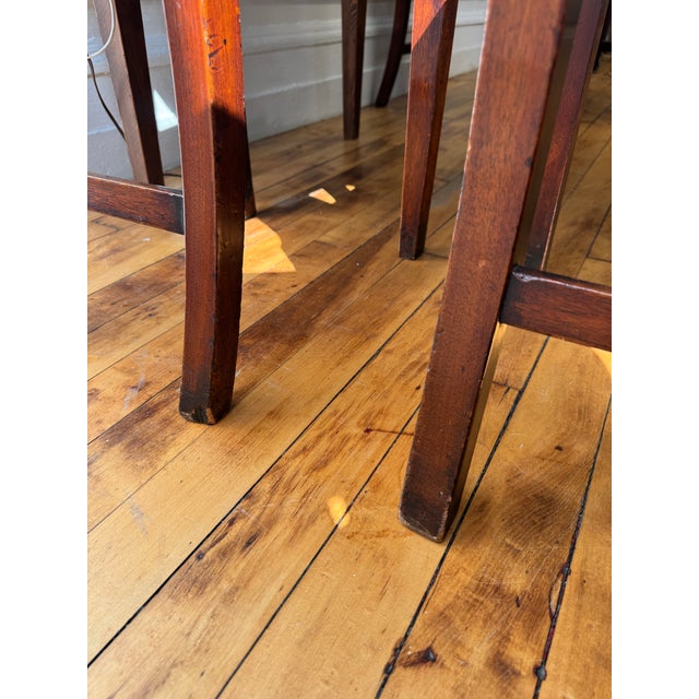 Set of Four George III Mahogany Hall Chairs, Circa 1780 For Sale - Image 9 of 9