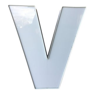 Large Vintage Letter 'V' Sign For Sale