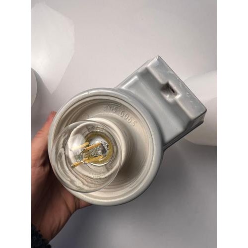Glass Model 6065 Grey Wall Lamp by Sigvard Bernadotte for Ifö For Sale - Image 7 of 11