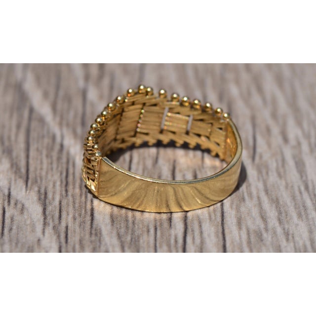 Contemporary The Kimron: Flexible Yellow Gold Trendy Ring For Sale - Image 3 of 7