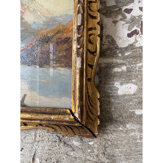 1970s Pair of Vintage Italian Framed Oil Paintings – Sourced in Parma, Italy For Sale - Image 5 of 10