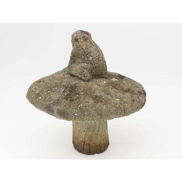Composite Stone Toadstool Garden Ornament, English Mid 20th C. For Sale - Image 4 of 9
