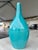 Mid-Century Modern Mid-Century Style Large Turquoise Ceramic Long-Neck Tear-Drop Vase For Sale - Image 3 of 7