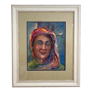 Watercolor Portrait by C. Bernard, 2019 For Sale