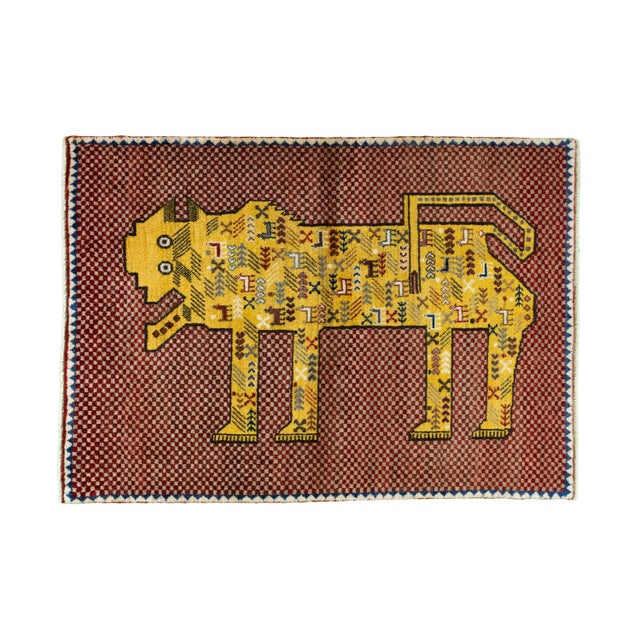 Hand-Knotted Gabbeh Nomadic Rug For Sale - Image 11 of 11