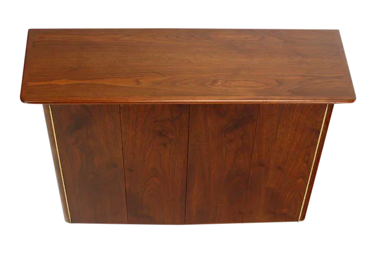 Mid-Century Modern Hanging Walnut Floating Dresser | Chairish