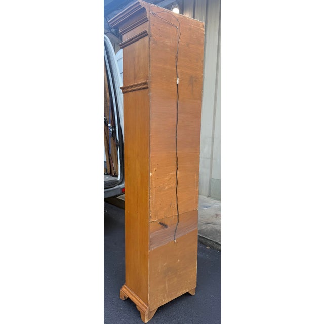 Wood 1970s Italian Neoclassical Style Fruitwood Library Bookcase Cabinet 3 Pcs. For Sale - Image 7 of 7