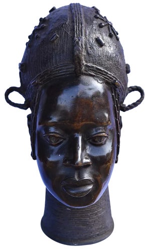 Ife Bini / Edo Artist, Head of Queen Mother, Pre-1800, Bronze