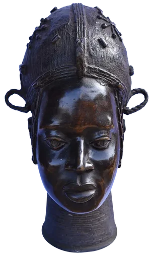 Ife Bini / Edo Artist, Head of Queen Mother, Pre-1800, Bronze
