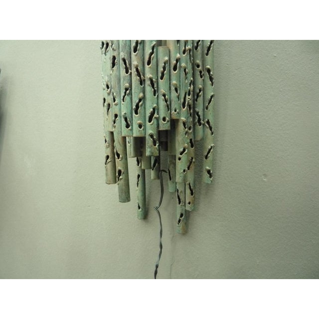 Mid-Century Brutalist Copper Wall Lamps, 1970s, Set of 2 For Sale - Image 9 of 15