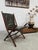 Vintage Leather Folding Campaign Chair by Leren Klapstoel, 1950 For Sale - Image 3 of 8