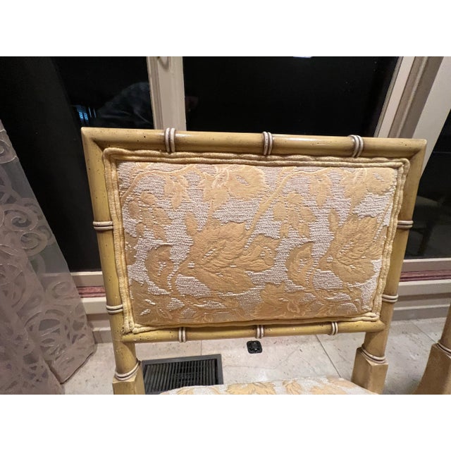 Set of 8 Vintage Faux Bamboo Dining Chairs- Hollywood Regency-Palm Beach For Sale - Image 12 of 12