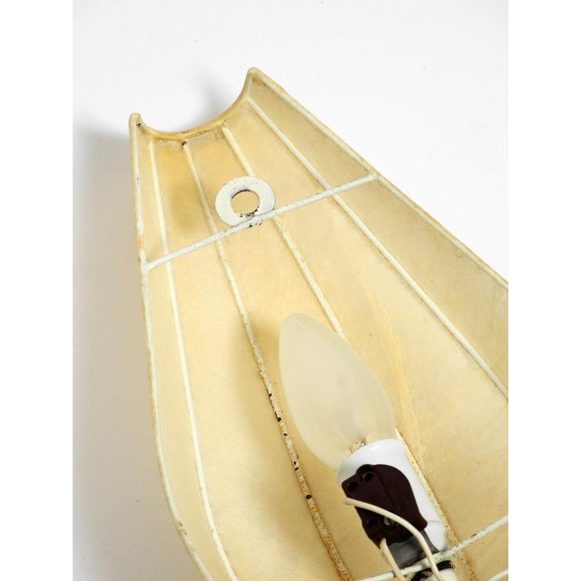 Beige Vintage Cocoon Wall Lamp with Pull Switch, 1960s For Sale - Image 8 of 10