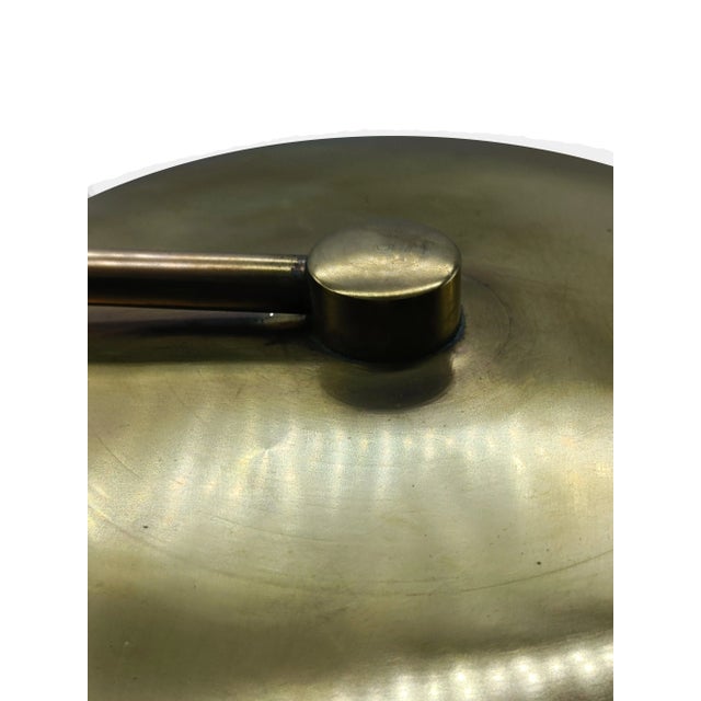 Metal Vintage French Desny Brass Table Lamp with Swivel Arm from La Maison, 1950s For Sale - Image 7 of 10