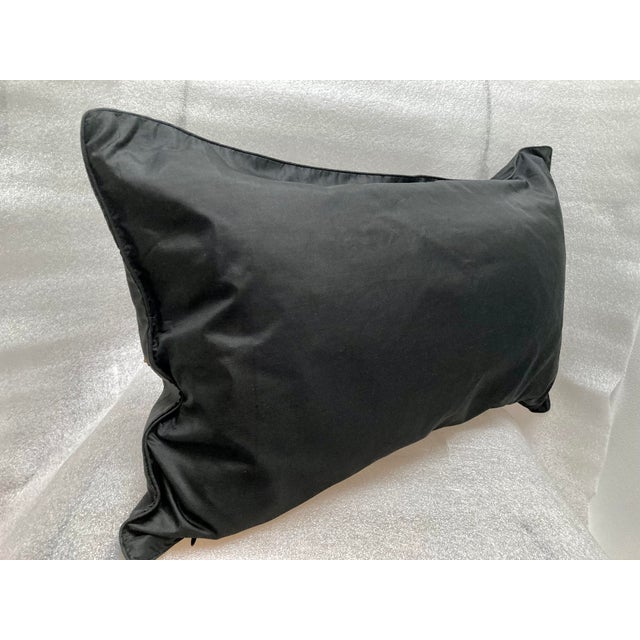 Textile Zardozi Embroidered Satin Accent Pillow Cover For Sale - Image 7 of 7