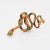 Modern Vintage Enamel Snake Ring 18k Yellow Gold Large Coiled Serpent Cocktail Jewellery size 6.5 For Sale - Image 3 of 6
