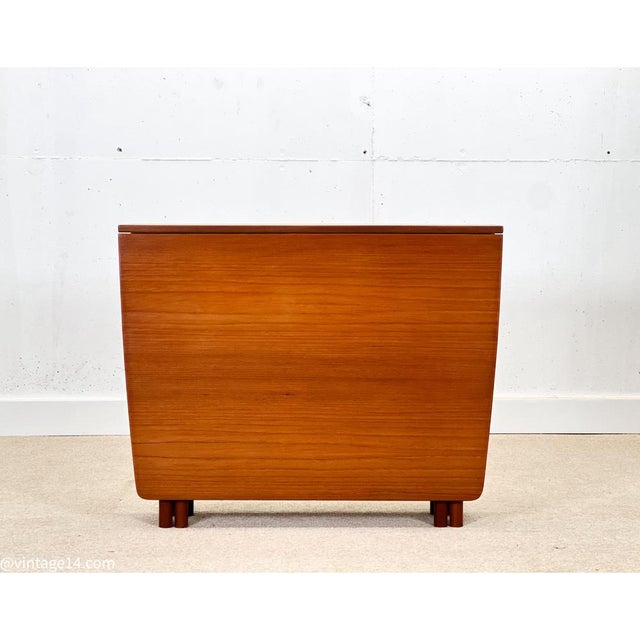 Wood Teak Folding Table by Tom Robertson for McIntosh, 1960s For Sale - Image 7 of 10