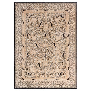 1930s Chinese Botanic Wool Rug Doris Leslie Blau For Sale