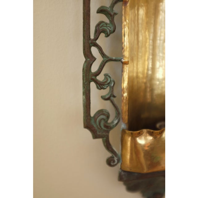 Brass 1920s Pair of Swedish Grace Candle Wall Scone For Sale - Image 8 of 10