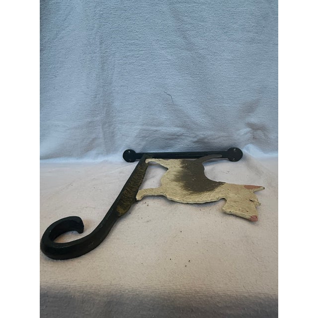 Metal 1950s Cast Iron Vintage Scottie Sign Hanger For Sale - Image 7 of 7