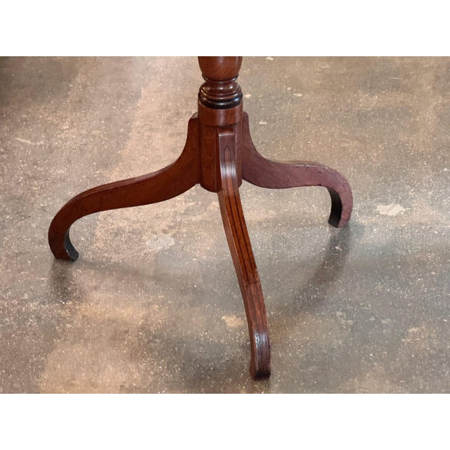 Early 19th Century Regency Work Table With Canted Corners on Tripod Base For Sale - Image 4 of 10