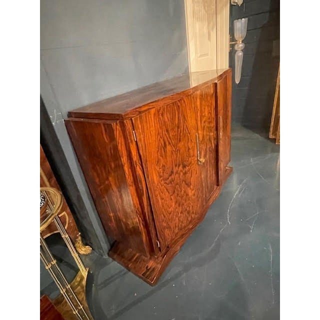 Period French Art Deco Rosewood Bar Cabinet For Sale - Image 4 of 7