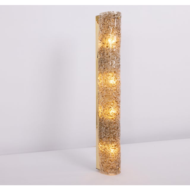 Dark Toned Murano Glass Wall Sconce attributed to Hillebrand, Germany, 1970s For Sale - Image 6 of 12
