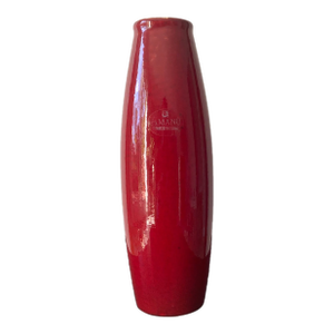 1970s Scheurich Amano German Pottery Ceramic Tall Red Vase