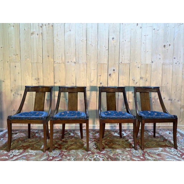 Set of 4 Empire-Style Mahogany Gondola Chairs, Set of x For Sale - Image 4 of 10