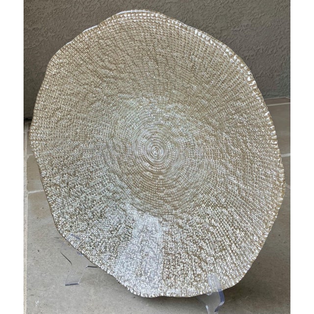 Contemporary Circa 2000 Ivv Diamanté Nicely-Sized Shallow Centerpiece / Console Bowl, Italy For Sale - Image 3 of 18