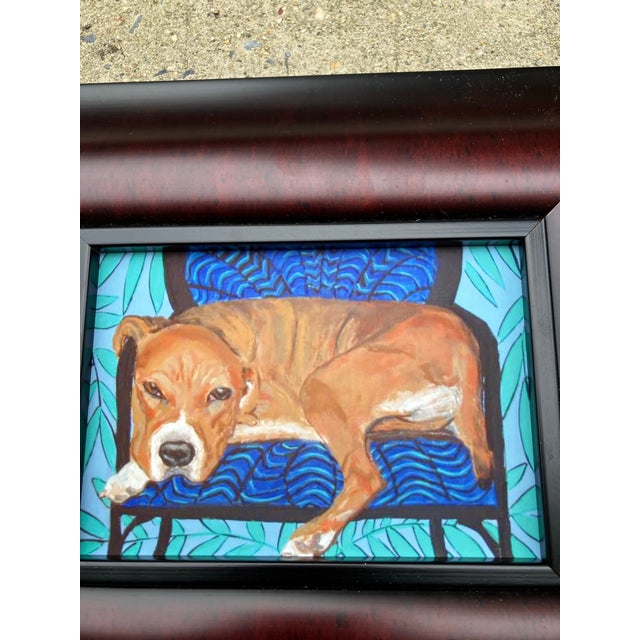 5 x 7 print on paper after original painting by contemporary artist Judy Henn Overall size with new old stock frame is...