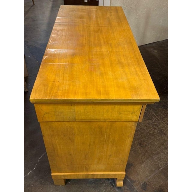 French Charles X Commode With Silver Inlay For Sale - Image 4 of 6