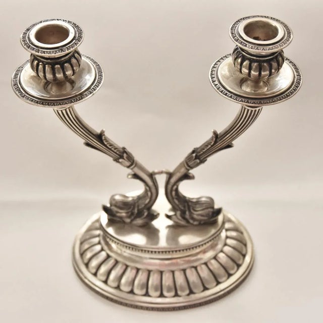 19th Century Silver Candle Holders, Set of 2 For Sale - Image 5 of 7