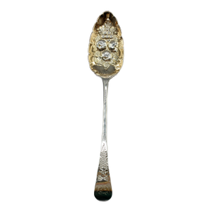 1789 English Sterling Silver and Gilt Dessert Spoon by Charles Hougham