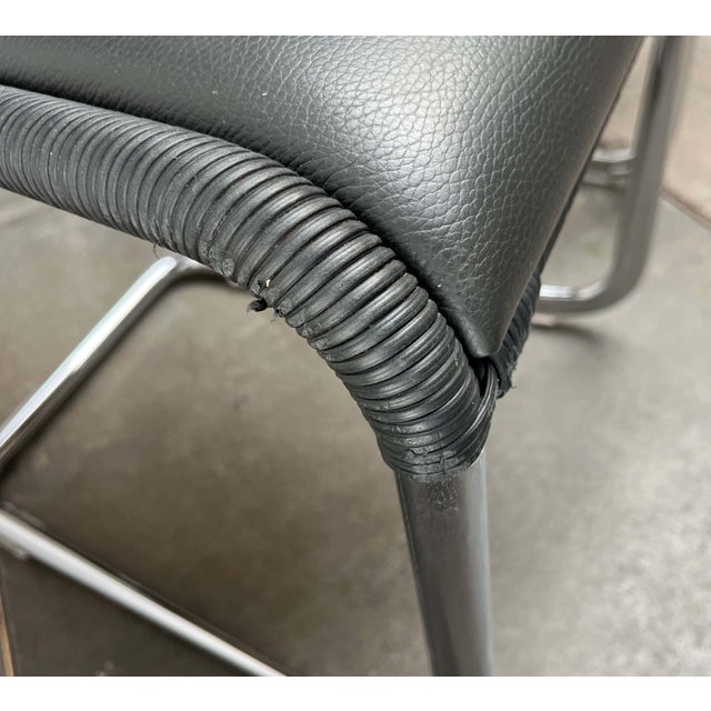 German B25 Gray Cantilever Chairs with Fixed Leather Cushions from Tecta by Tecta and Jean Prouve, Set of 2 For Sale - Image 16 of 18