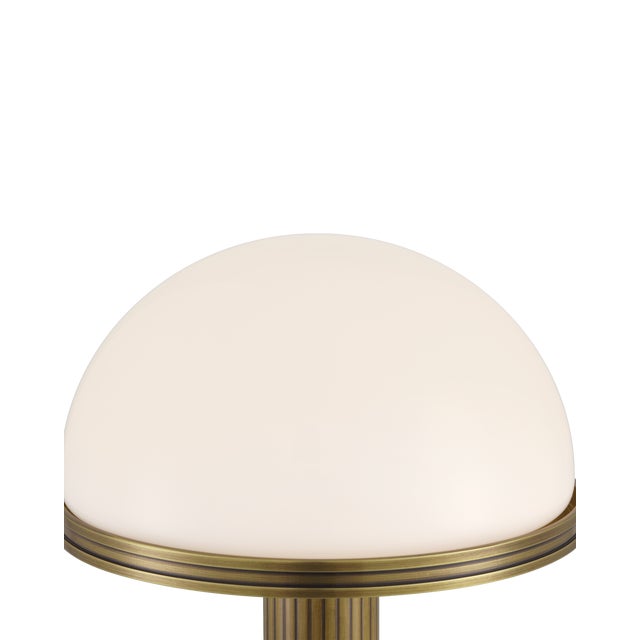 Modern Currey & Company Promenade Brass Cordless Table Lamp For Sale - Image 3 of 7