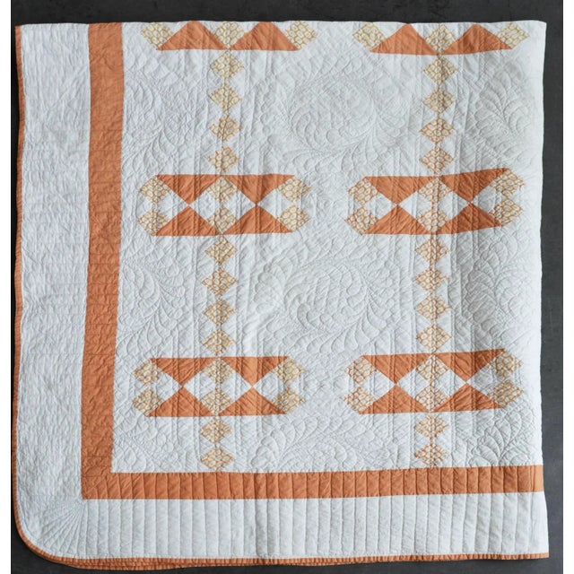 Early 20th Century Quilt With Hand-Stitched Mattlasse Detail For Sale - Image 6 of 12